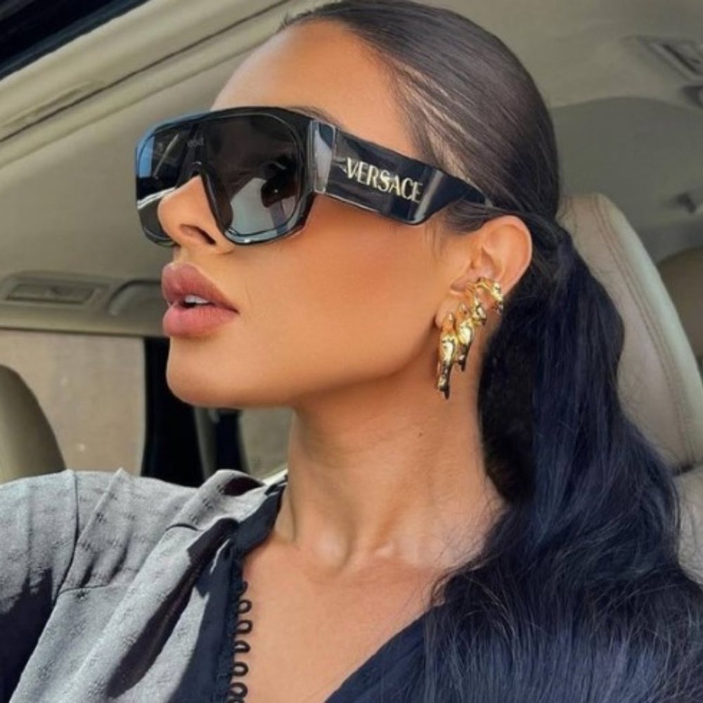 NEW VERSACE WOMEN SHIELD SUNGLASSES VERSACE VE4439 GB1/87